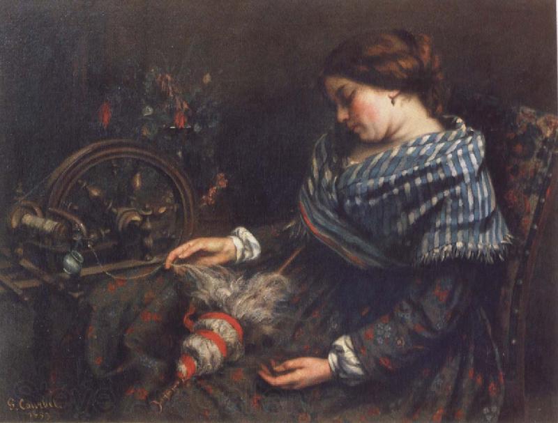 Gustave Courbet The Sleeping Spinner